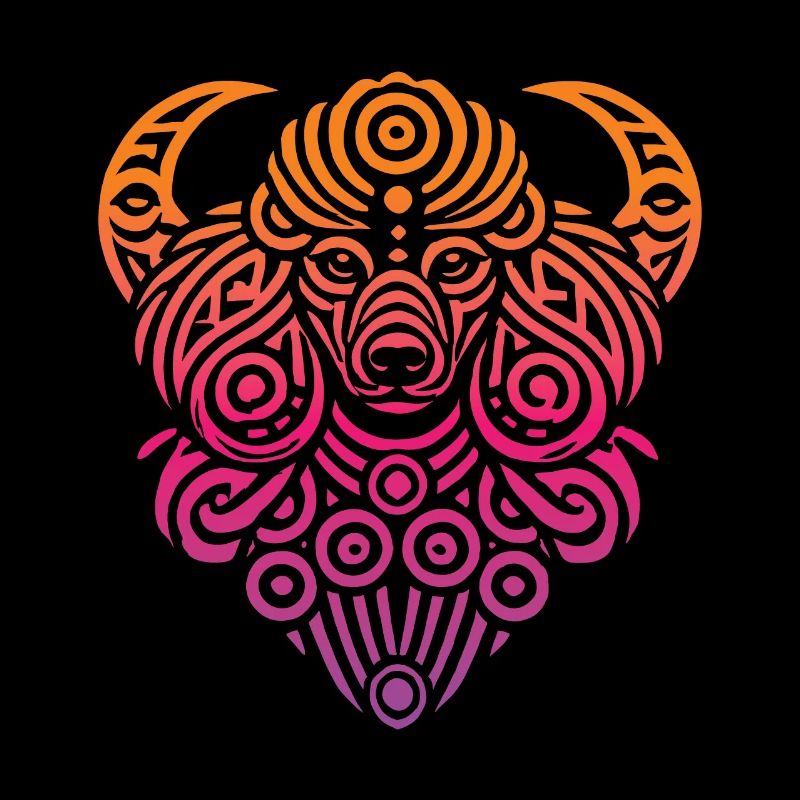 Poodle Tribal Moon Phases
