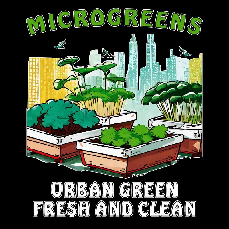 MICROGREENS URBAIN VERT FRAIS ET PROPRE