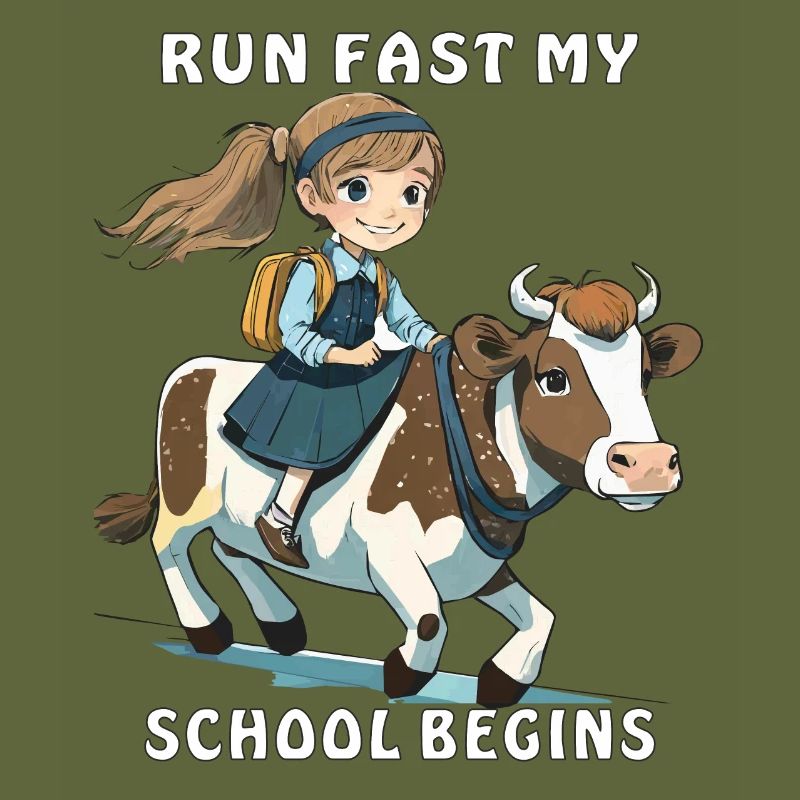 MÄDCHEN KUH RUN FAST MY SCHOOL BEGINS