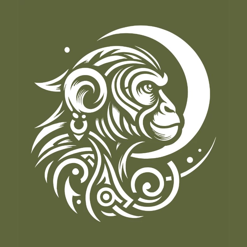 Monkey Tribal Moon Phases