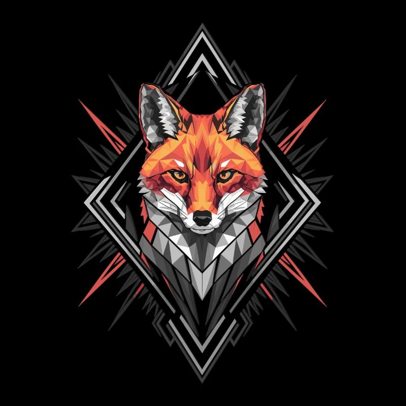 Geometric Fox Artwork