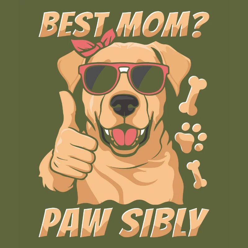 Labrador Mutter Meilleure maman Pawsibly