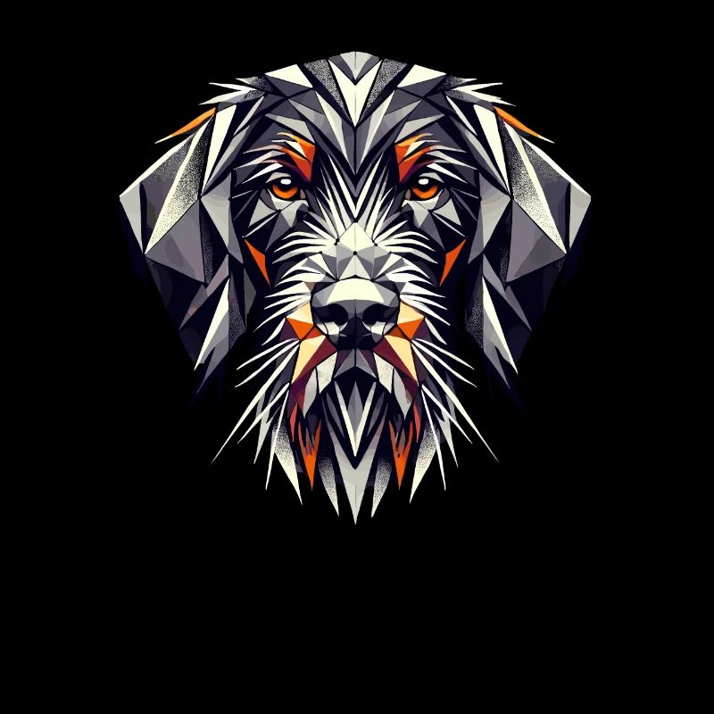 Geometric Art German Wirehaired Pointer