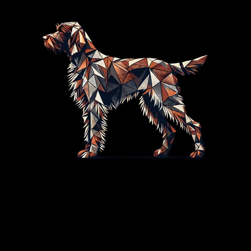 Geometric Art German Wirehaired Pointer