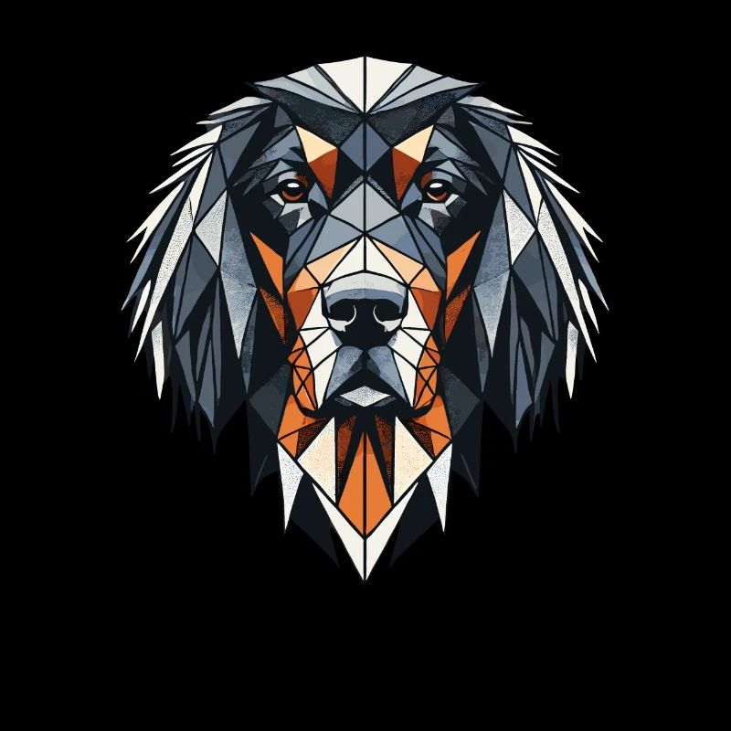 Art géométrique Gordon Setter Setters