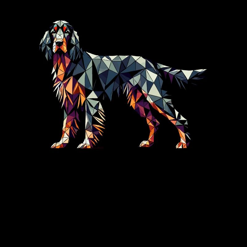 Geometric Art Gordon Setter Setters