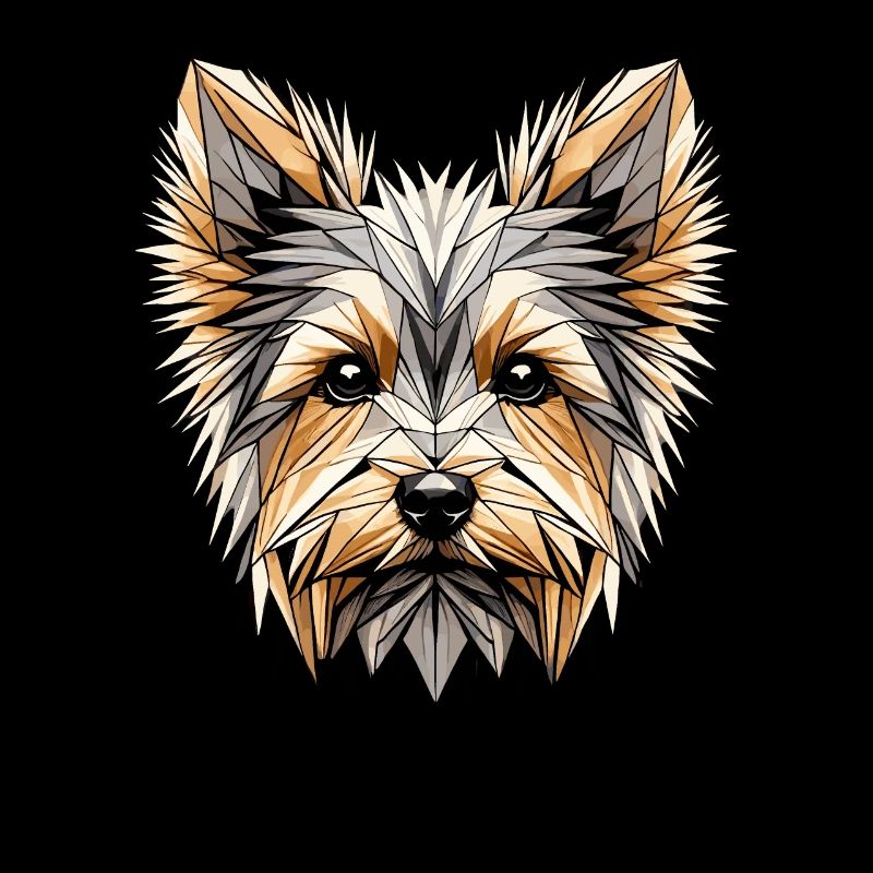 Geometrische Kunst Australian Silky Terrier Sydney