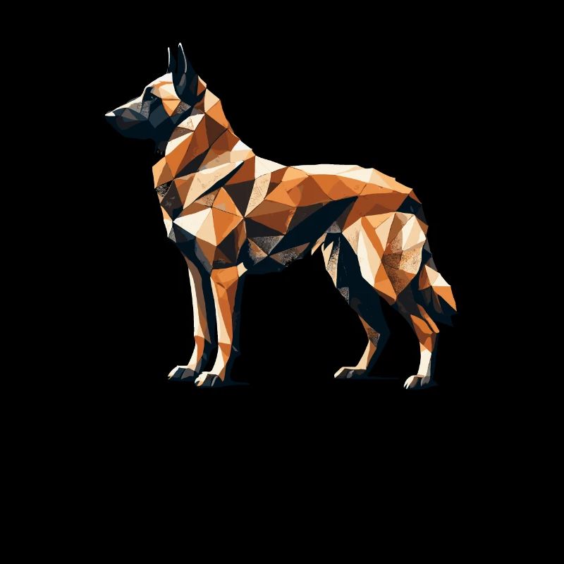 Geometric Art Belgian Malinois Belgian Shepherd