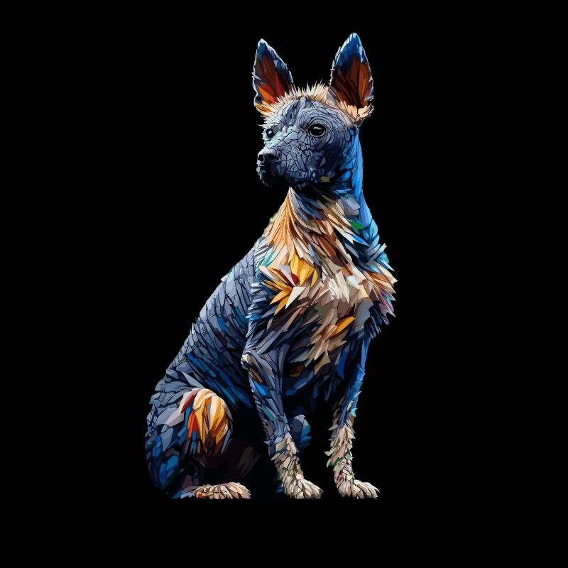 Polygon Art Peruvian Hairless Dog