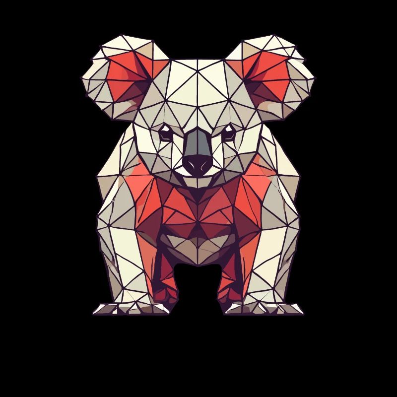 Geometrische Kunst Koala Koalas