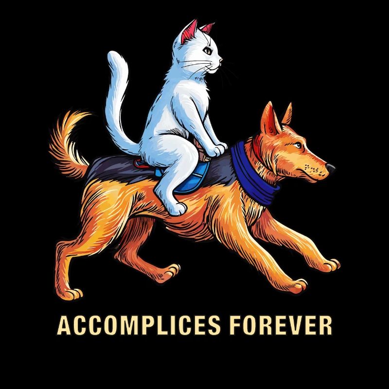 DOG CAT ACCOMPLICES FOREVER