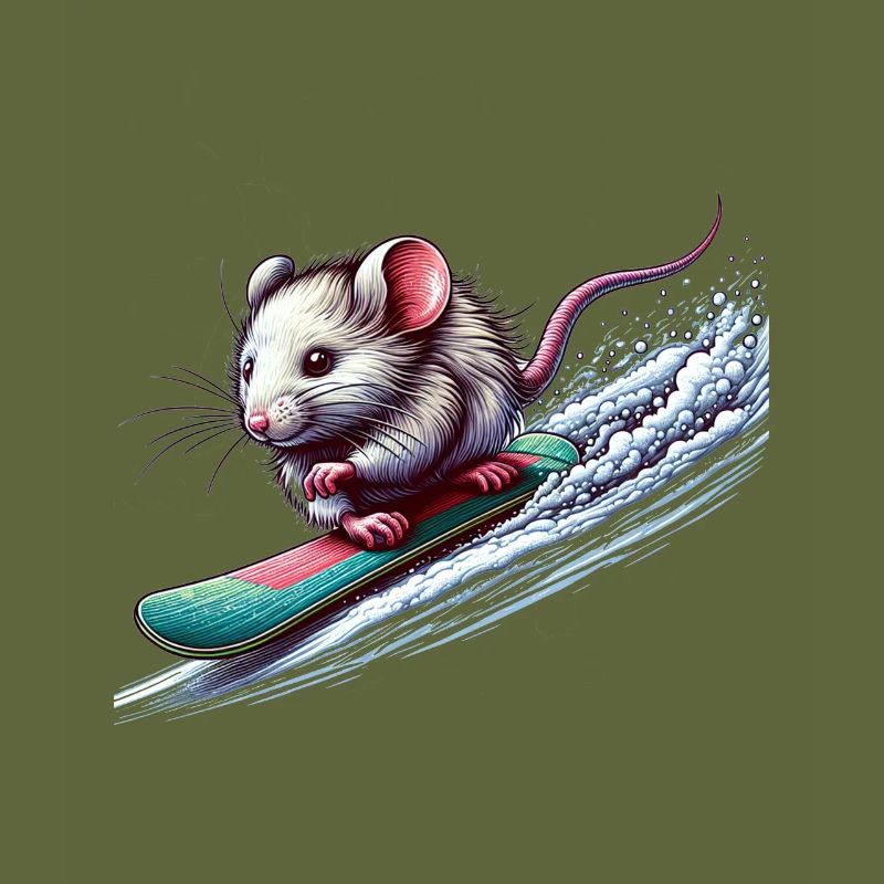 Cute Snowboarder Mouse