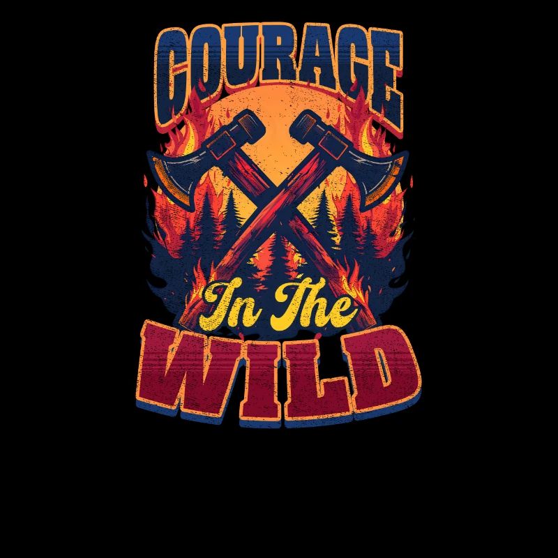 Courage des pompiers forestiers dans la nature