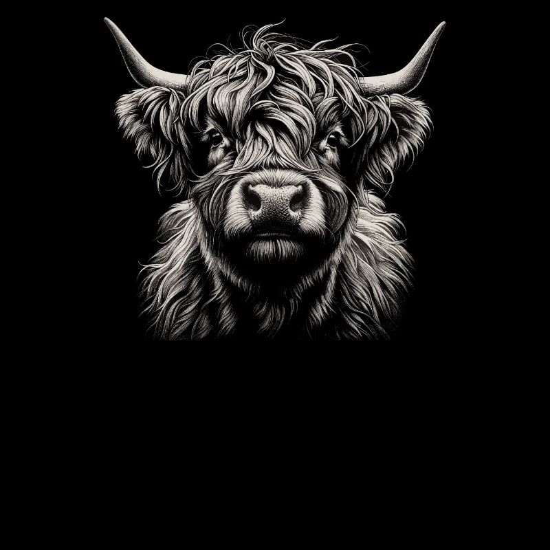 Scottish Highland Cow Curious Face