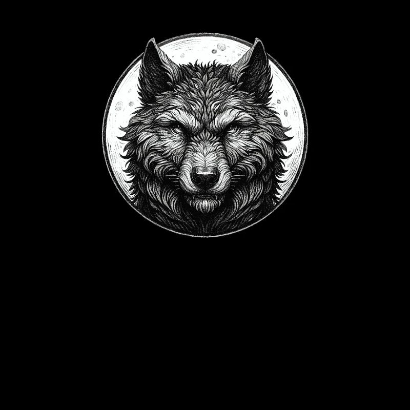 Wolf Face Portrait