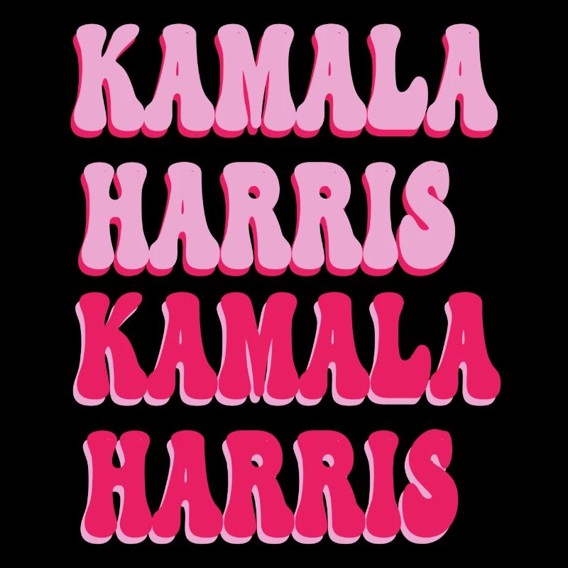 Kamala harris pink text