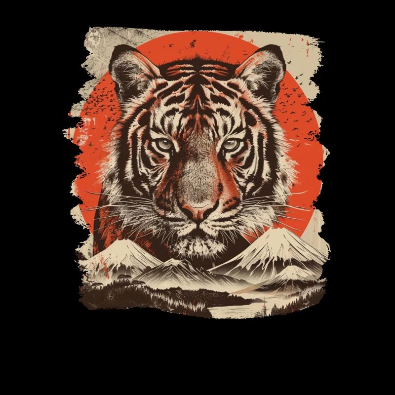 80s Retro Japanese Tiger