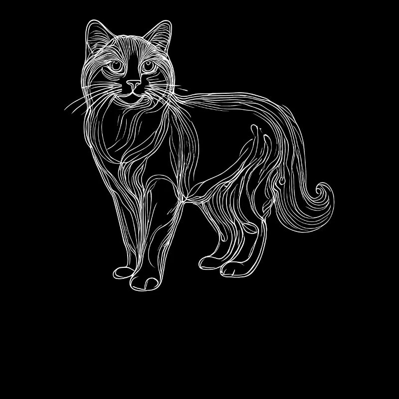 Line Art Scottish Fold Cat Scottish Folds Coupari
