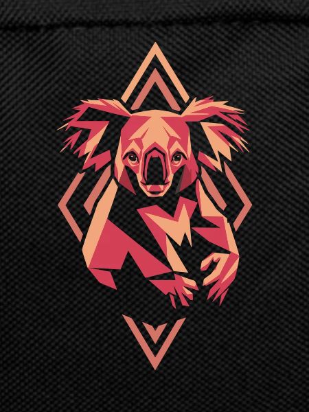 Geometric koala in retro style