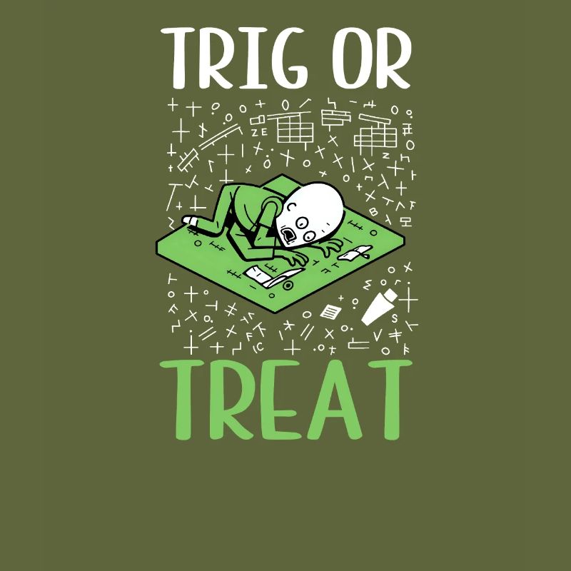 Halloween-Mathelehrer Trig Oder Leckerli Zombie