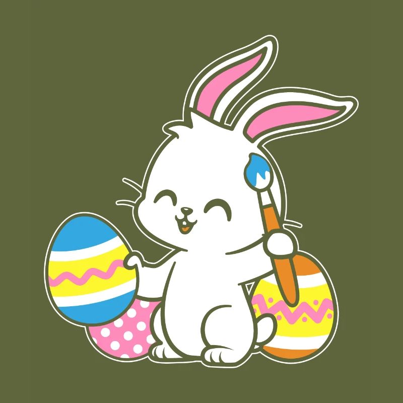 Easter Bunny Painted Easter Egg Painting Egg Hunt