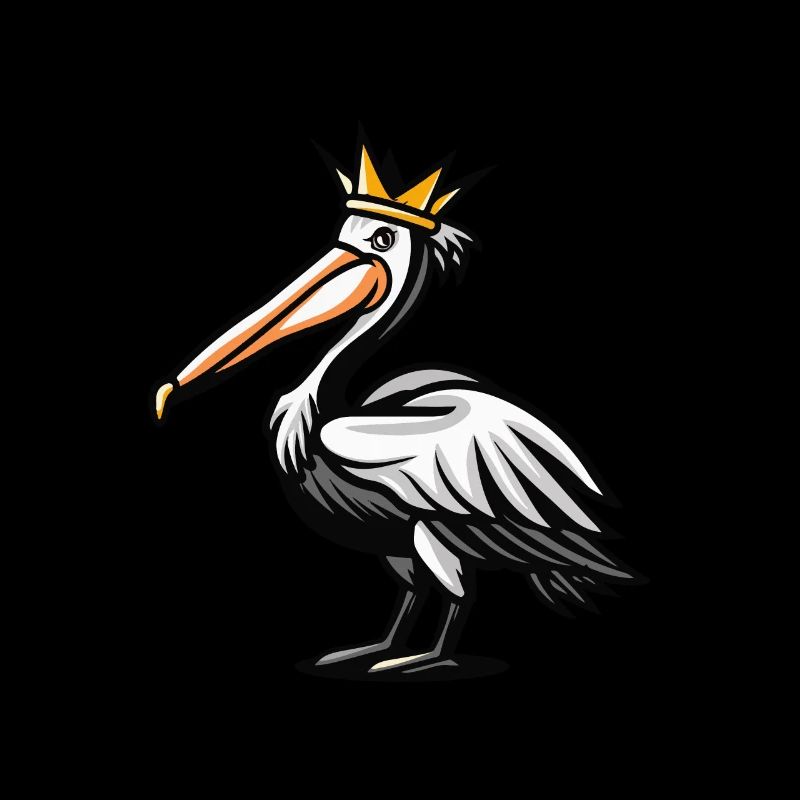 Pelican Bird Comic Crown