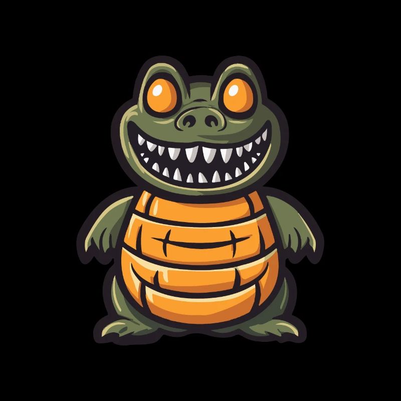 Alligator Halloween Comic Funny