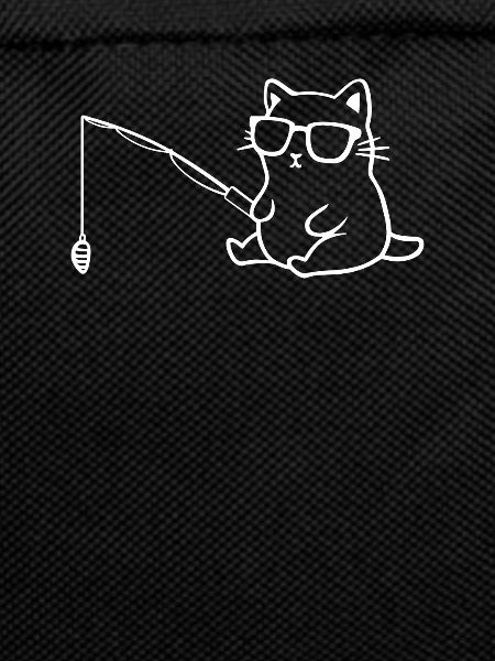 Cat with sunglasses fishing