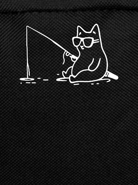 Cat with sunglasses fishing