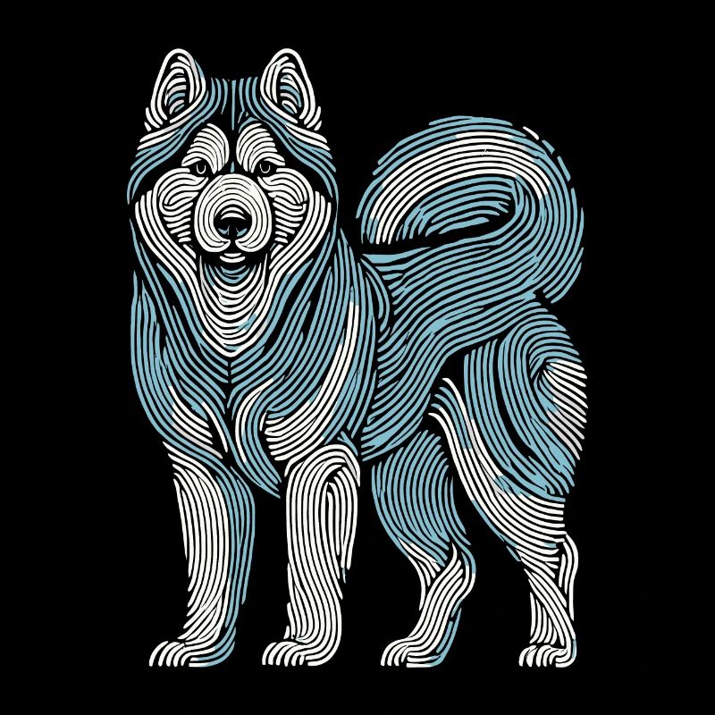 Empreinte digitale du husky sibérien
