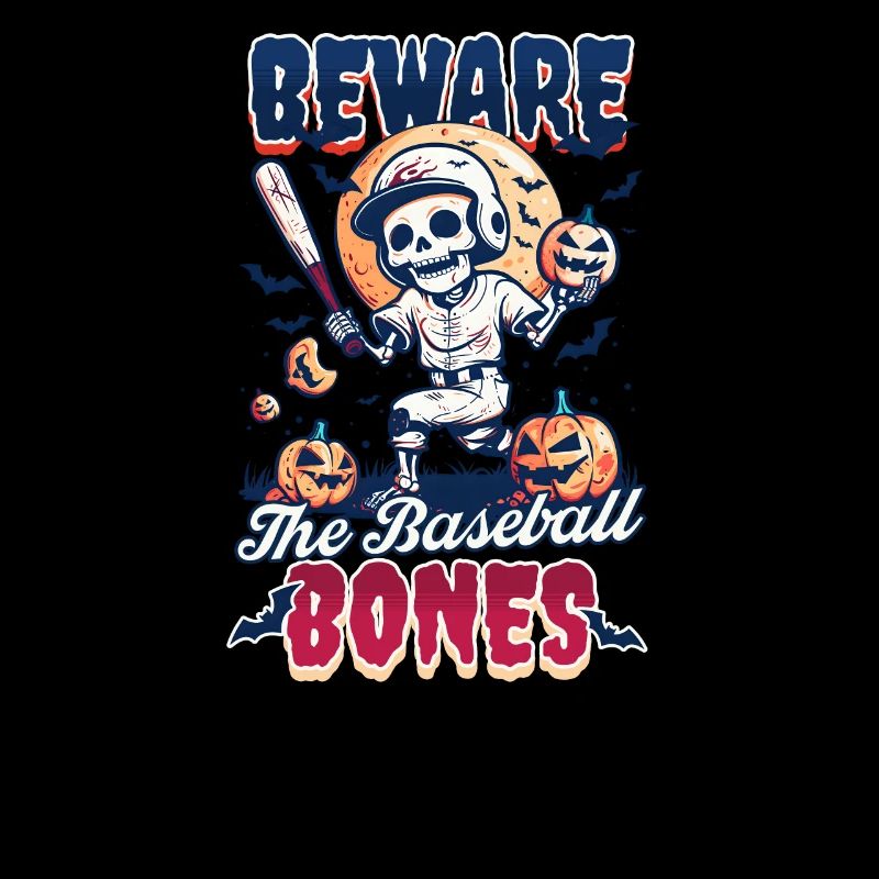 Halloween Baseball Beware The Baseball Bones