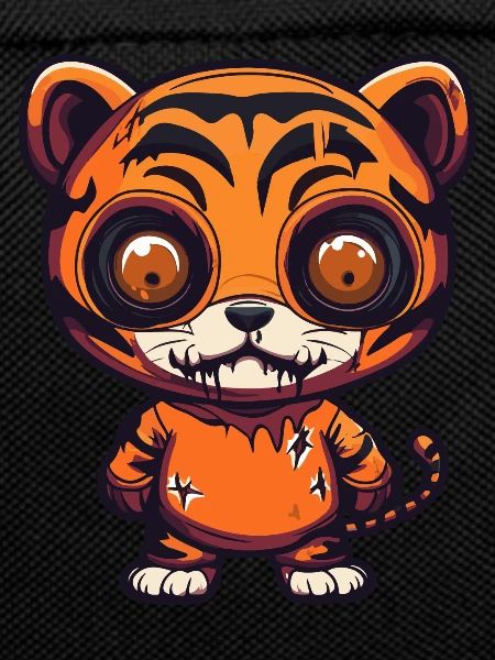Tiger Halloween Funny Zombie