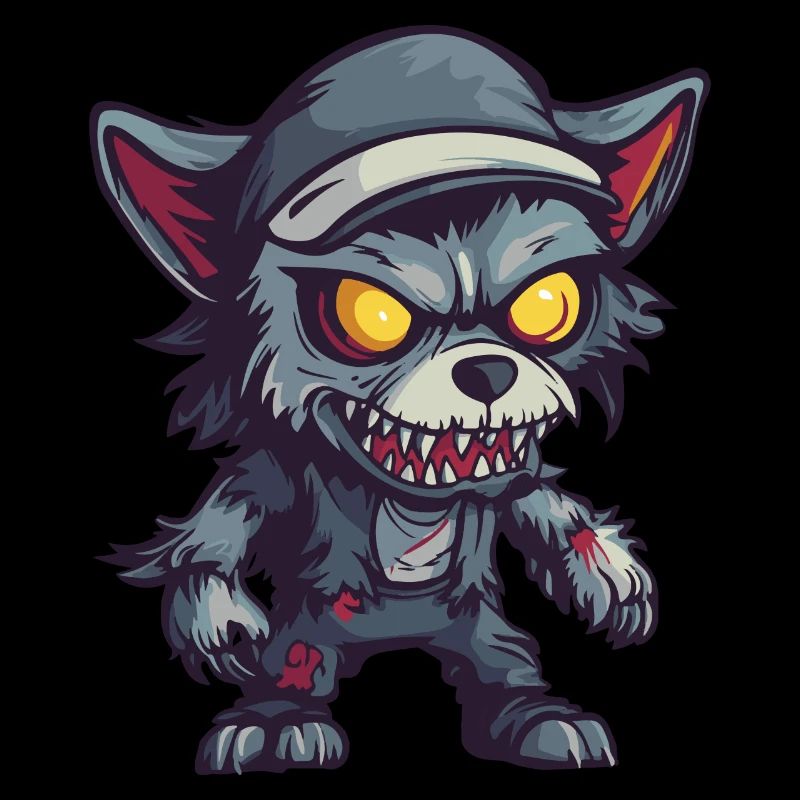 Wolf Halloween Funny Zombie