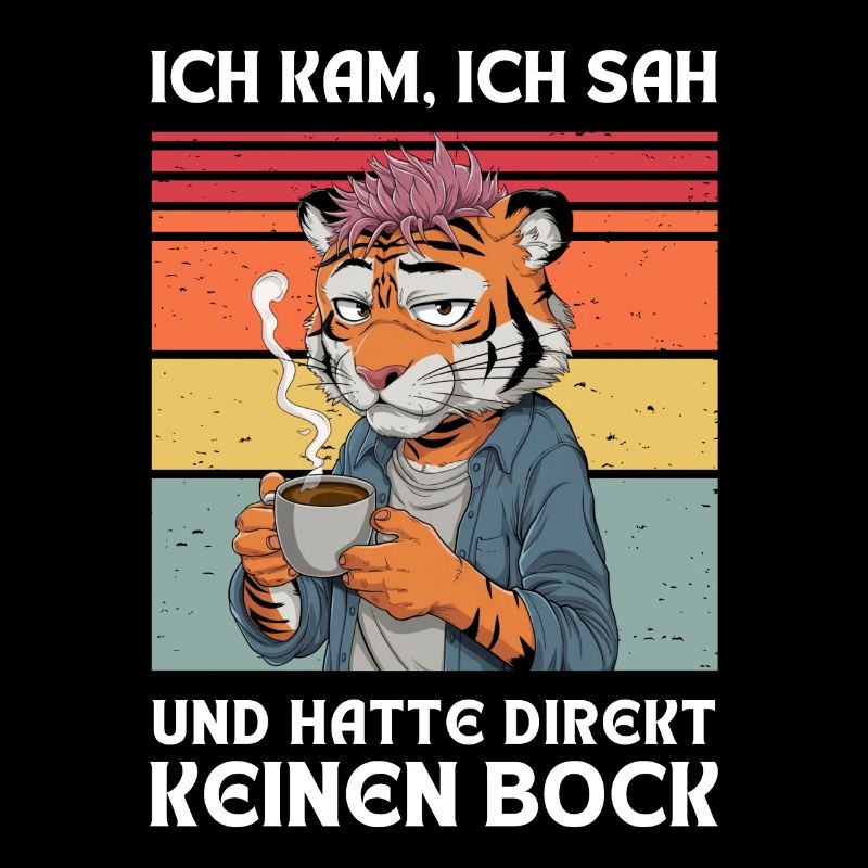 Funny Gift Tiger Funny Humor Lazy Fun