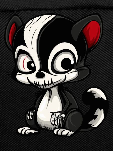 Skunk Halloween Funny Zombie