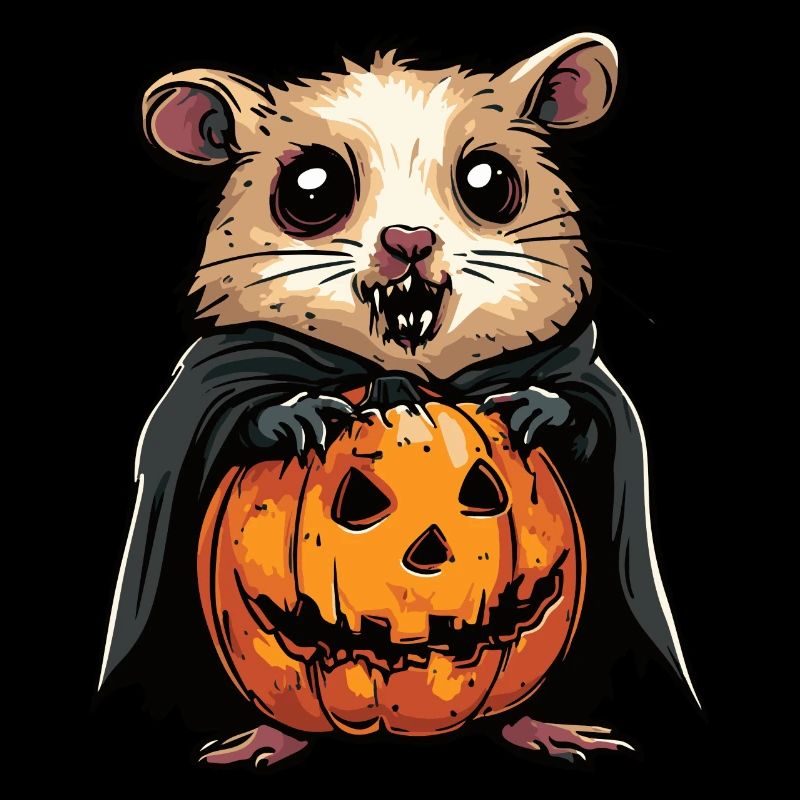Hamster Halloween Funny Zombie