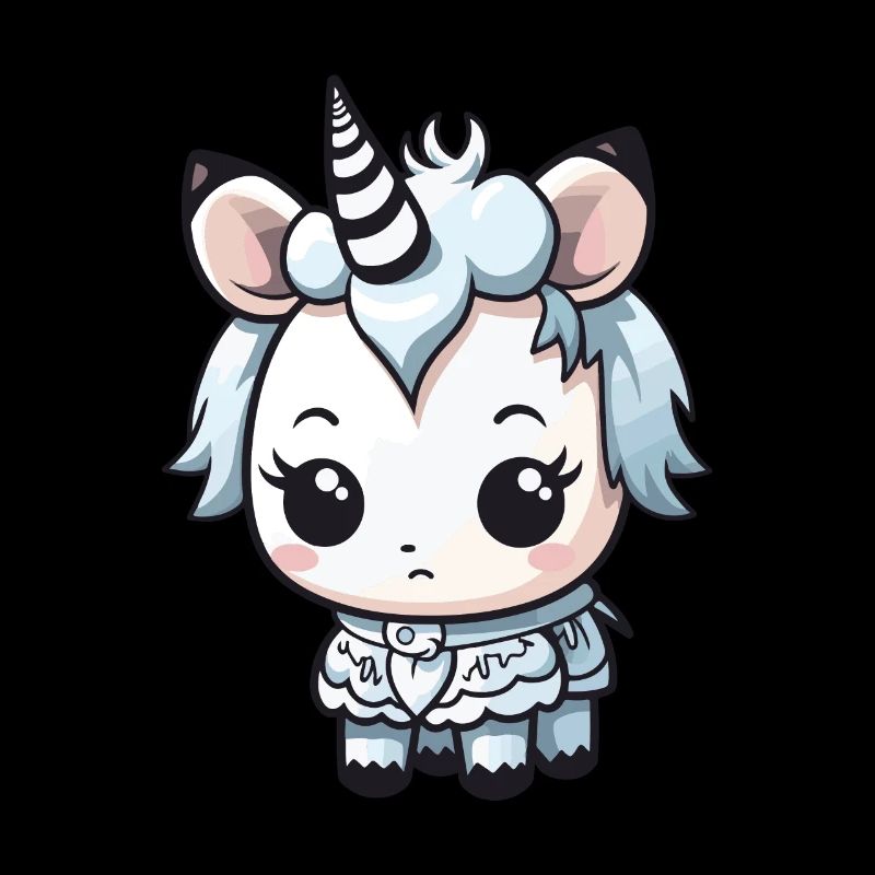 Einhorn Winter Comic Niedlich
