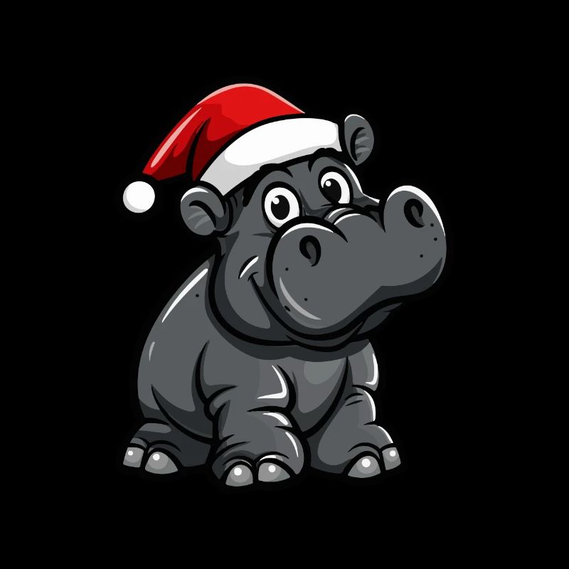 Nilpferd Weihnachten