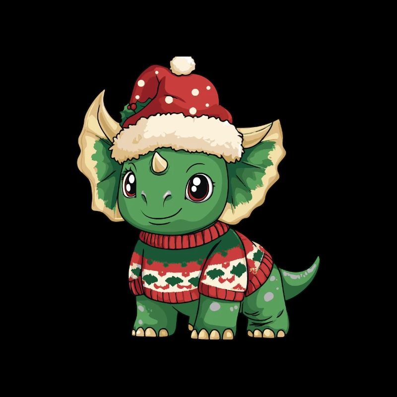 Dinosaur triceratops Christmas