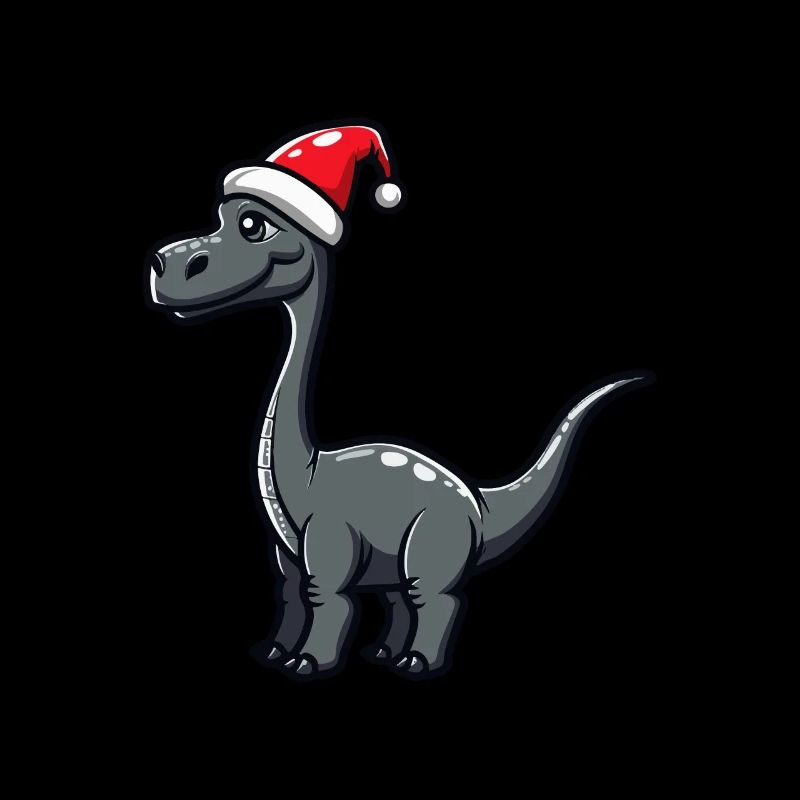 Dinosaur brontosaurus Christmas
