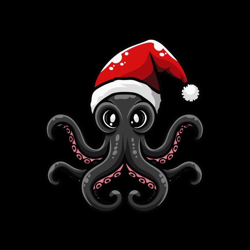 Oktopus Weihnachten