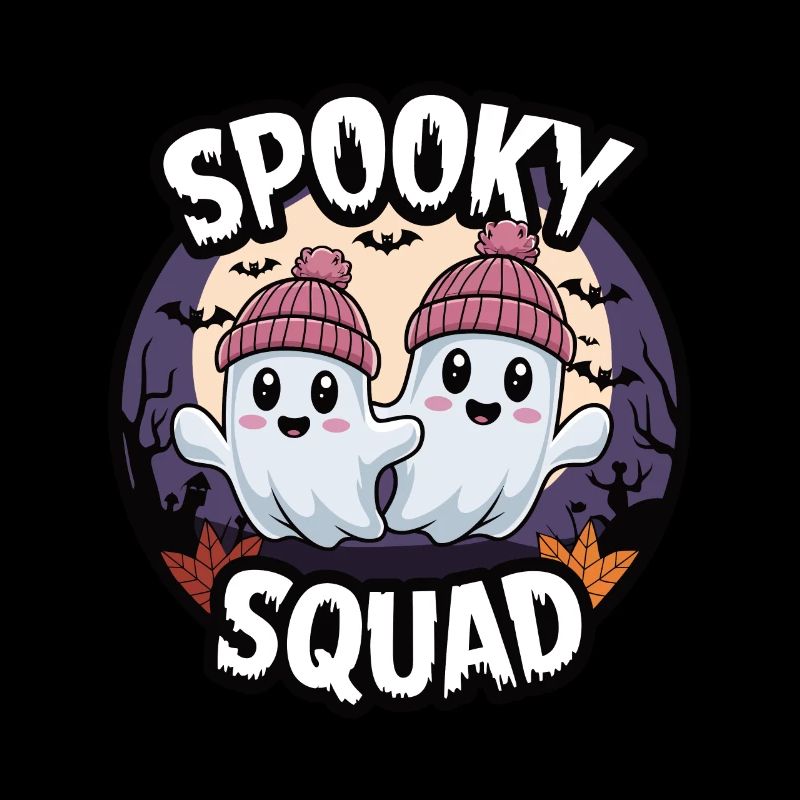 Halloween Spooky Squad Ghost with Hat
