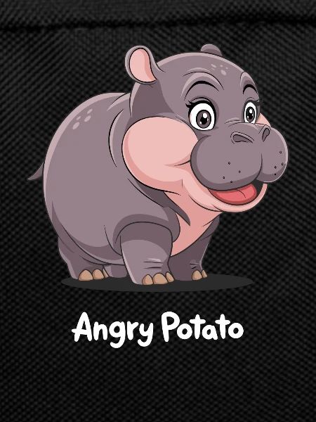 Moo Deng Angry Potato Hippo