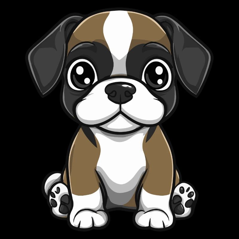 Boxer Dog Comic Baby