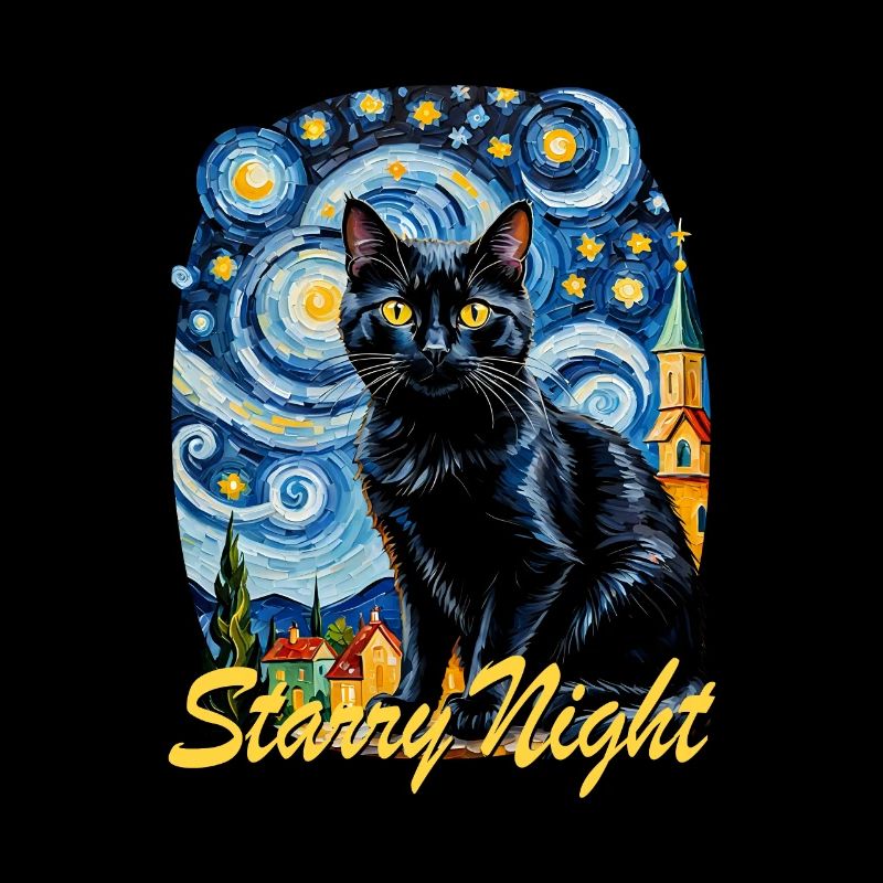Nachtschwarze Katze Night Black Cat