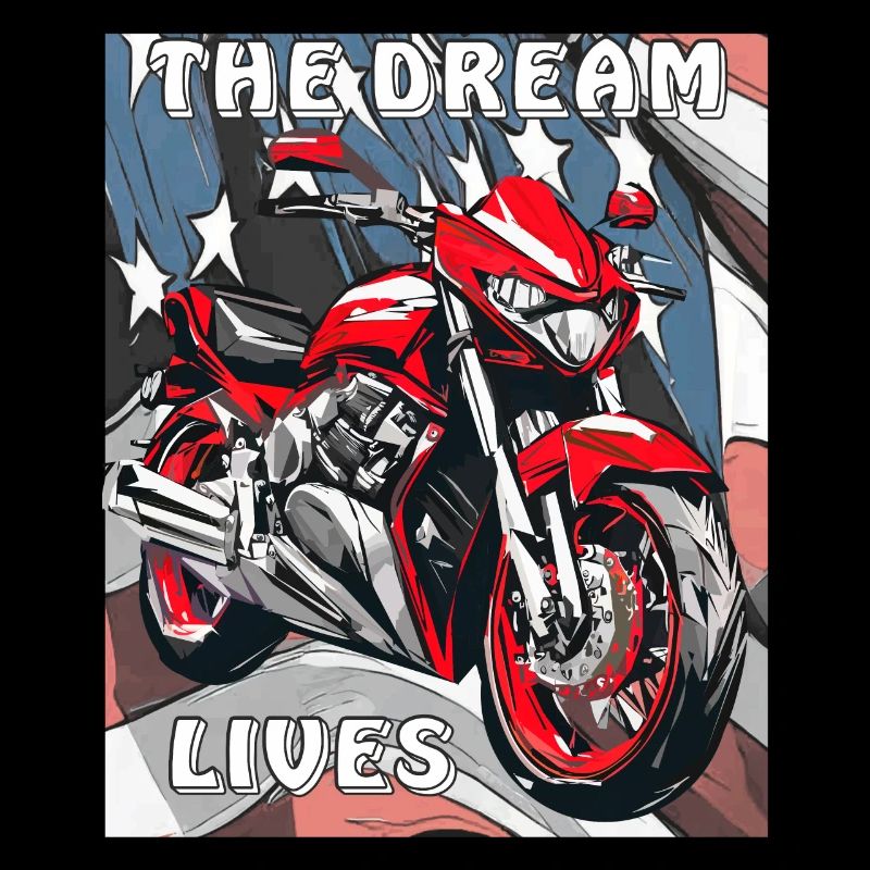 MOTORCYCLE AMERICA DRAPEAU LE RÊVE VIT
