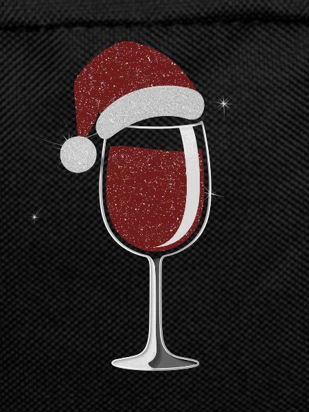 Elegant Christmas wine glass