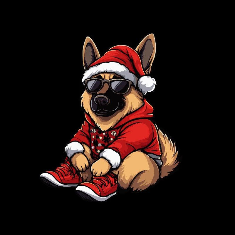 German Shepherd Dog Christmas X-Mas
