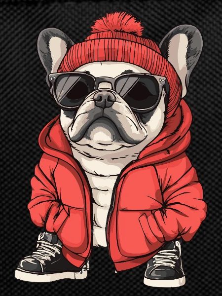French Buldog Dog Winter