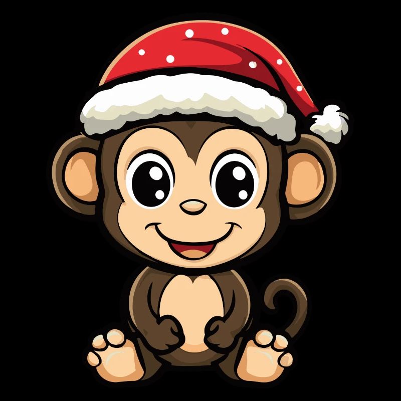 Affe Weihnachten Christmas